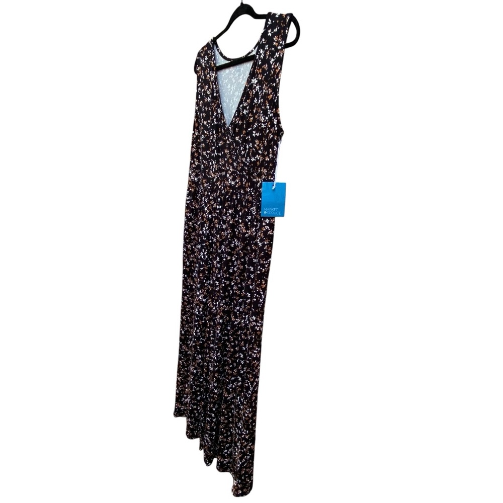 Market And Spruce Black Floral Sleeveless Jumpsuit Womens Size XXL NWT Rayon - Picture 7 of 9